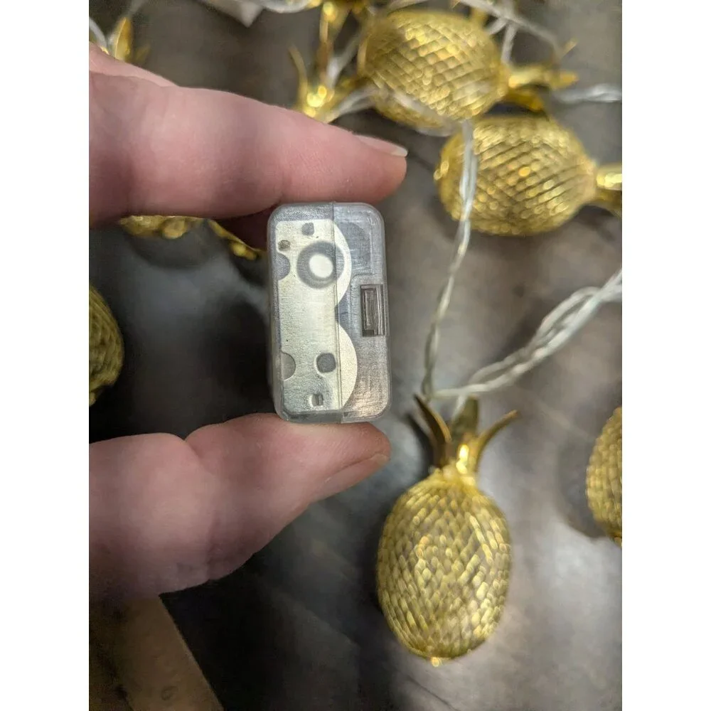 Tommy Bahama Golden Pineapple Battery-Operated String Lights 2 Sets Of 10 AA